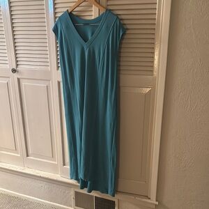 J. Jill Blue V-Neck Maxi Dress